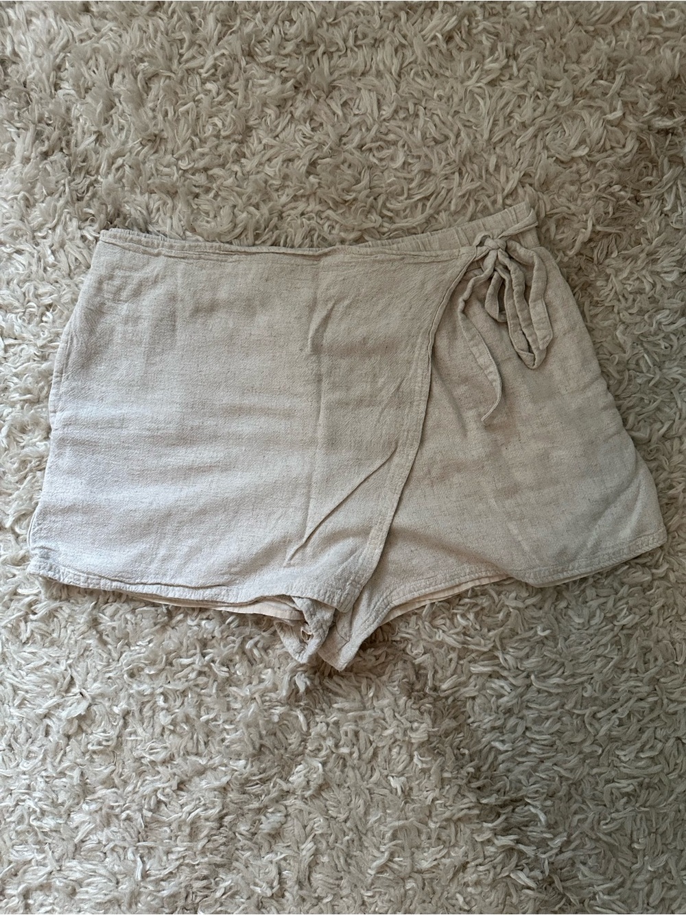 Light Beige Wrap-Style Women’s Skort